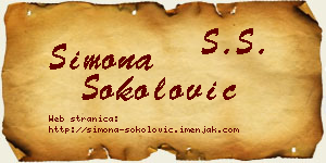 Simona Sokolović vizit kartica
